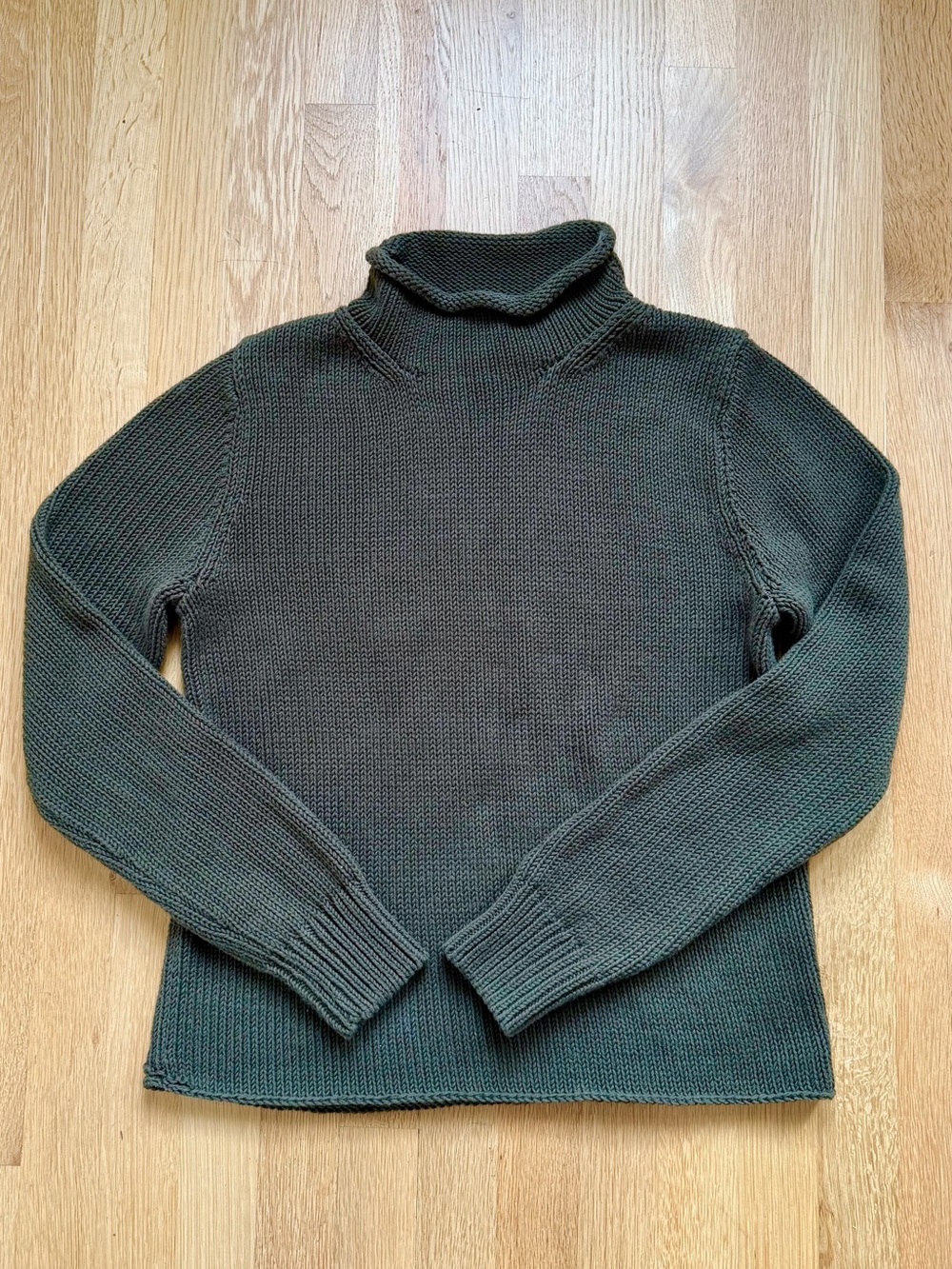 Quaker Marine Cotton Rollneck Sweater Small
